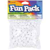 White - Fun Pack Acrylic Pony Beads 250/Pkg