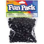 Black - Fun Pack Acrylic Pony Beads 250/Pkg