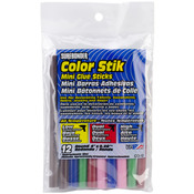 All - Temp Color Stik Mini Glue Sticks-.27"x4" 12/Pkg
