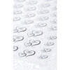 Silver Double Heart - Clear Stickers 53/Pkg