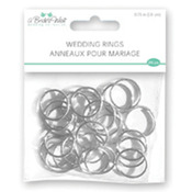 Silver - Wedding Rings .75" 24/Pkg