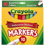 Crayola Broad Line Markers - Assorted Colors 10/Pkg