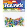 Square Rainbow 85/Pkg - Fun Pack Acrylic Alphabet Beads