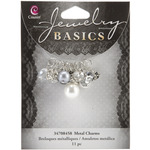 Smoke Glass/Metal Bead Cluster 11/Pkg - Jewelry Basics Metal Charms