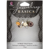 Brown Glass/Metal Bead Cluster 10/Pkg - Jewelry Basics Metal Charms