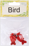 Cardinal - Mushroom Birds 1" 2/Pkg