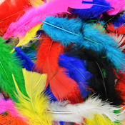 Assorted Colors - Fluffy Marabou Feathers 34 Grams