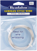 Silver,Round,26 Gauge,65.5 Feet/Pkg - German Style Wire