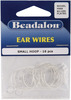 Silver Plated & Nickel-Free - Ear Wire Beading Hoops Small 20mm 16/Pkg