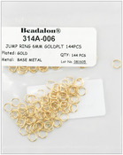 Gold - Jump Rings 6mm 144/Pkg