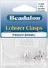 Silver Plated - Lobster Swivel Clasp 15mm 3/Pkg