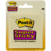 Canary Yellow - Post-It Super Sticky Notes 3"X3" 45 Sheets/Pad 3 Pads/Pkg