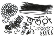 Black Starter Pack - Jewelry Basics Metal Findings 145/Pkg