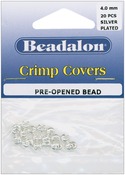 Silver Plated - Crimp Covers 4mm 20/Pkg