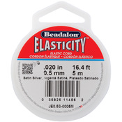 Satin Silver - Elasticity 0.5mm Diameter 5 Meters/Pkg