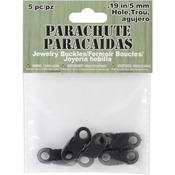 Black - Parachute Cord Jewelry Buckles 5mm 5/Pkg