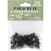 Black - Parachute Cord Jewelry Cord Clasp 5mm 5/Pkg