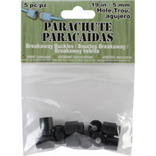 Black - Parachute Cord Safety Buckles 5mm 5/Pkg