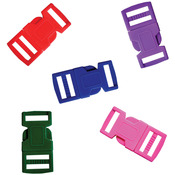 Assorted Colors - Parachute Cord Bracelet Buckles 15mm 5/Pkg