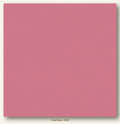 Coral Rose Canvas Textured My Colors Cardstock - Photoplay
