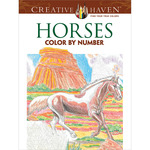 Creative Haven Horses Color By Number - Dover Publications