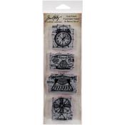 Vintage Things Mini Blueprint Cling Stamps - Tim Holtz