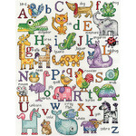 12"X16" 14 Count - ABC Animals Counted Cross Stitch Kit