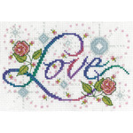 5"X7" 14 Count - Love Counted Cross Stitch Kit
