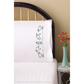 Running Sheep - Stamped Pillowcase Pair For Embroidery 20"X30"