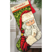16" Long 18 Count - Secret Santa Stocking Counted Cross Stitch Kit