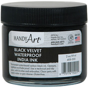 Handy Art Black Velvet India Ink 2oz Glass Jar
