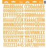 Tangerine Skinny Alphas Stickers - Doodlebug