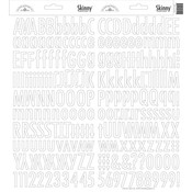 Lily White Skinny Alphas Stickers - Doodlebug
