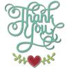 Thank You W/Hearts Thinlits Dies - Sizzix