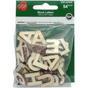 Wood Alphabet Blocks 3/4" 54/Pkg-