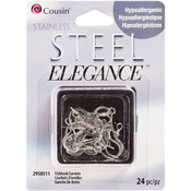 Fishhook Earwire 24/Pkg - Stainless Steel Elegance Beads & Findings