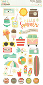 Summer Vibes Chipboard Stickers - Simple Stories