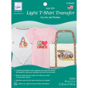 Light T - Shirt Iron - On Ink Jet Transfer Sheets 8.5"X11" 6/Pkg-