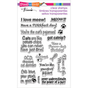 Stampendous Perfectly Clear Stamps 4"X6" Pkg - Cat Sayings