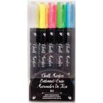 White, Yellow, Pink, Green, Blue Erasable Chalk Markers - American Crafts