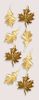 Gold Autumn Leaves Mini Stickers - Little B 