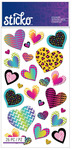 Patterned Hearts Classic Stickers - Sticko Stickers