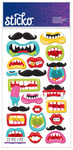 Funny Mouths & Mustaches Classic Sticko Stickers