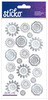 Silver Foil Geo Flowers Classic Sticko Stickers