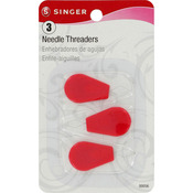 Plastic Needle Threaders, 3/Pkg