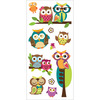 Owls - Paper House Puffy Stickers 3"X6.35"