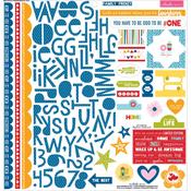 Treasures & Text - Family Frenzy Cardstock Stickers 12"X12"