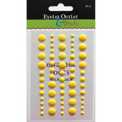 Bright Yellow - Eyelet Outlet Adhesive-Back Enamel Dot 60/Pkg