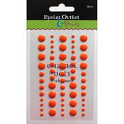 Orange - Eyelet Outlet Adhesive-Back Enamel Dot 60/Pkg