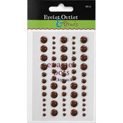 Brown - Eyelet Outlet Adhesive-Back Enamel Dot 60/Pkg